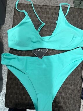 Zaful Aqua Green Bikini Set